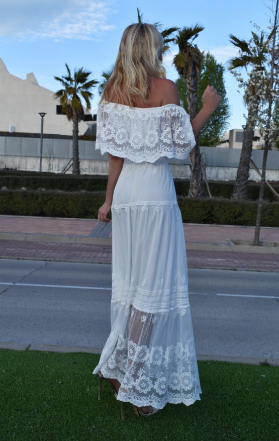 VESTIDO IBICENCO (blanco o beige) - Imagen 5